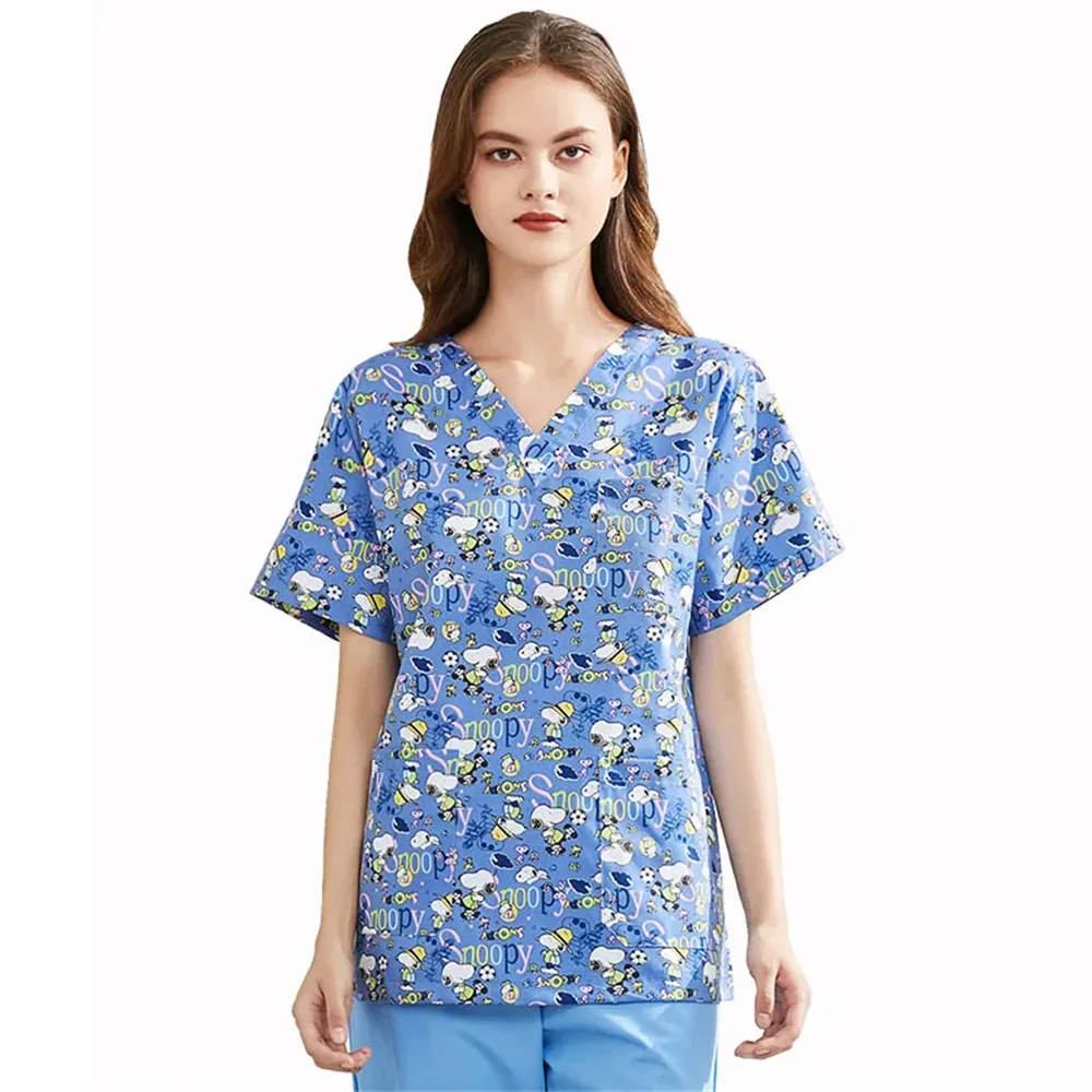 

High Quality Women's Clinical Uniforms, Printed Tops, Beauty Salon Workwear, Women's Surgical Clothing