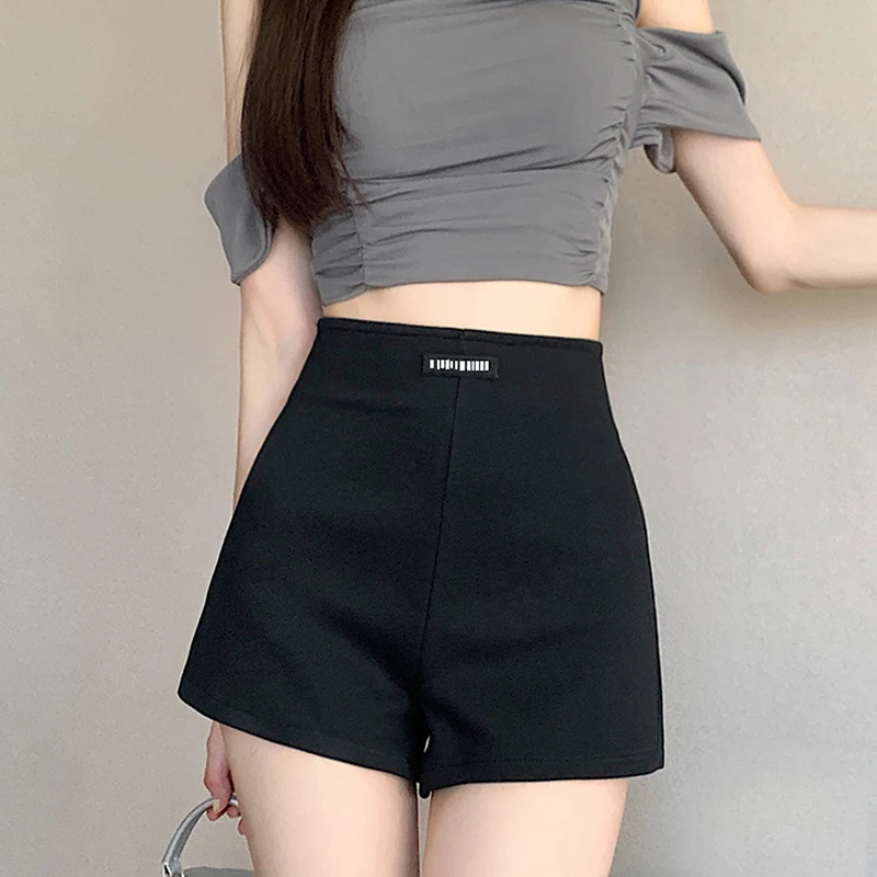 HELIAR Women Casual High Waist A-line Shorts Zipper Office Chic Shorts Yoga Sexy Slim Shorts Sports Trousers for Women Summer