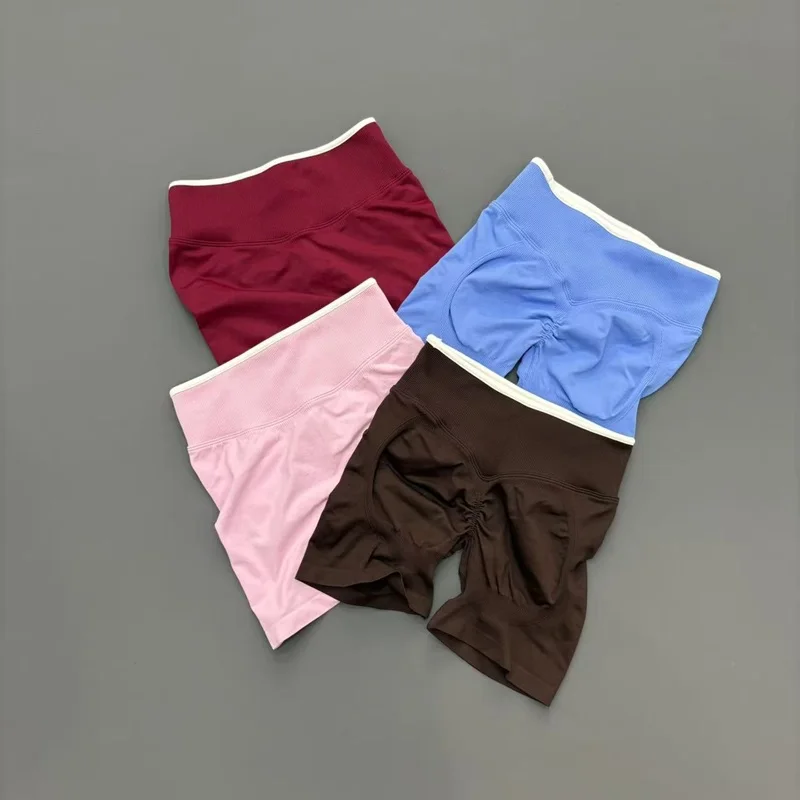 HISTELLO Ignite Sculpt Scrunch Shorts für Damen, Nahtlose Niedriggeschnittene Scrunch-Shorts mit Po-Lifting-Effekt, Sexy Gym Yoga Fitness Workout Biker-Shorts – Detail 6