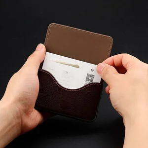 الجملة بو حامل بطاقة العمل بالجملة شعار قابل للتخصيص نوع الجلود المواد شركة هدايا مخصص اسم بطاقة مربع أفضل 8 بيع بالجملة شبه مربع المجوهرات - No7