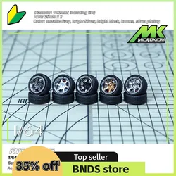 CHD 1/64 ruote in ABS pneumatici in gomma con Kit disco freno parti modificate diametro 10mm per modello di auto veicolo giocattolo Hotwheels Tomica