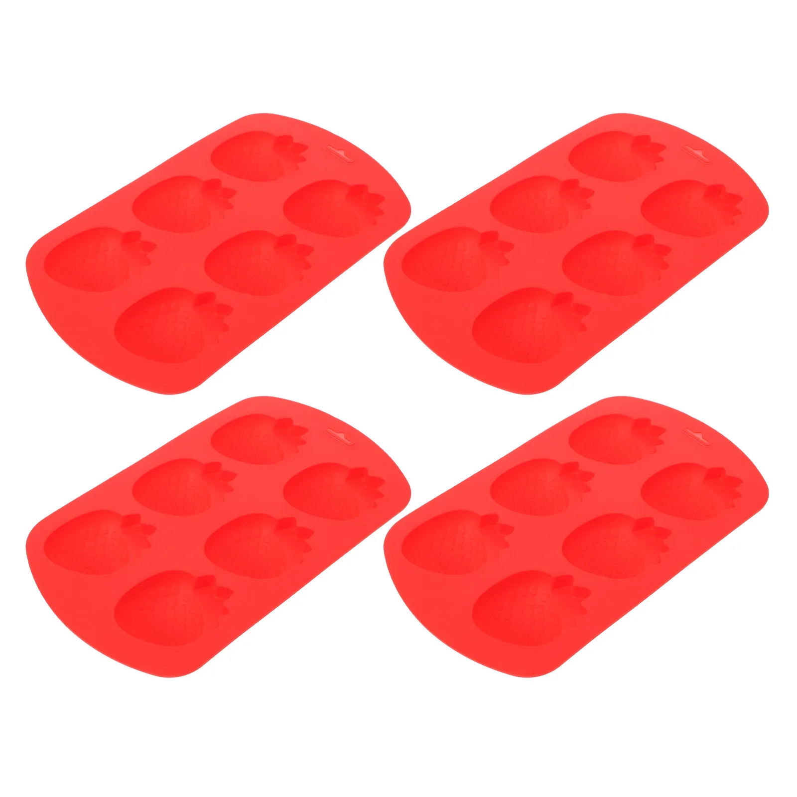 

4Pcs Strawberry Silicone Mold for Making Scented Soap Making Wax Craft Molds Versatile Reusable Easy Demoulding