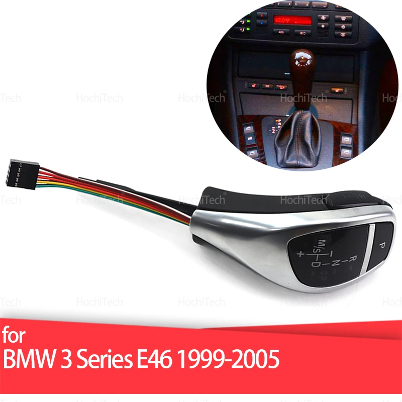 

for BMW 3 Series E46 1999-2005 LED Handles Gear Shift Knob Lever Stick Head Thumb Gear Shift Knob PU Leather Sliver