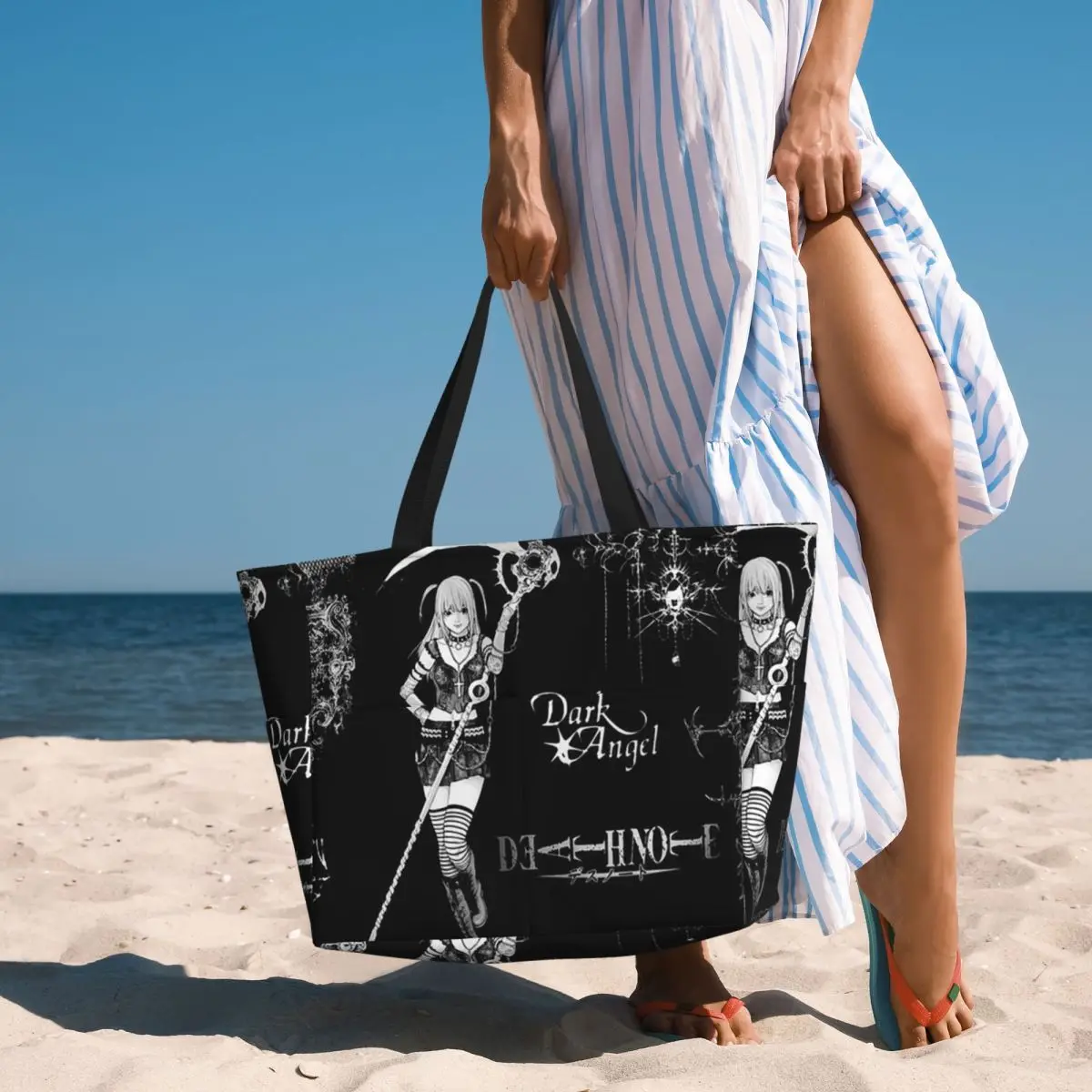 Misa Amane Death Note Anime Beach Tote Bag Sport Gym Yoga Duffle Large Tote Bag Women Travel Bag Fitness bag
