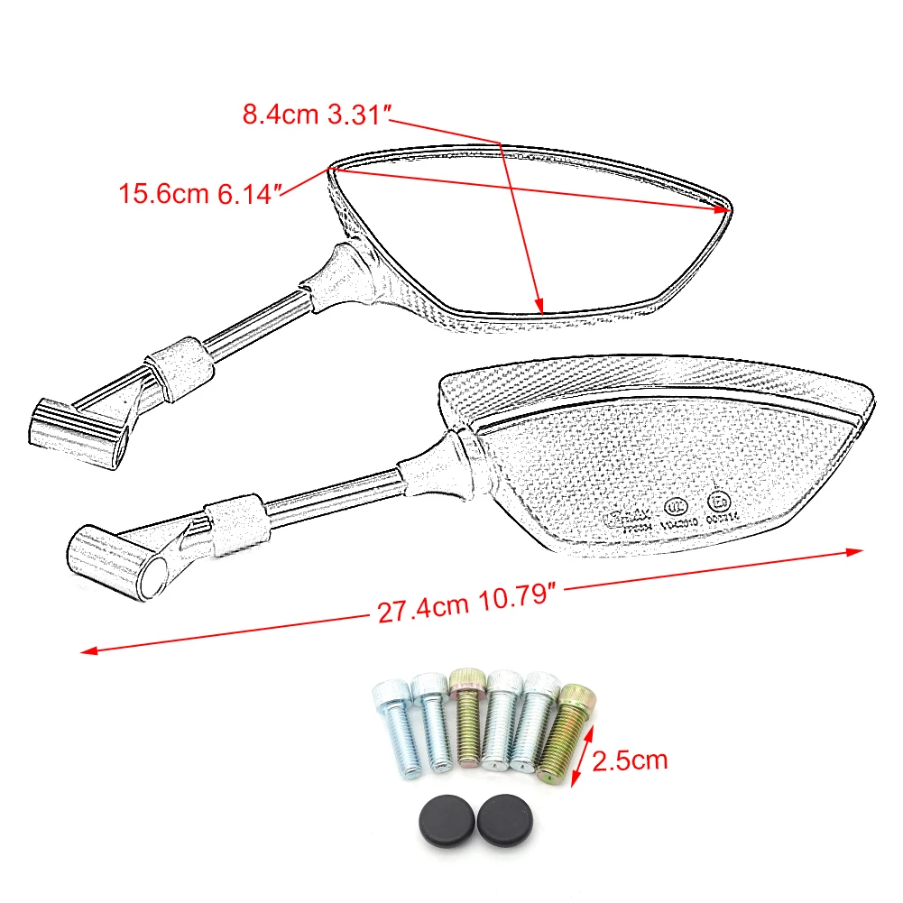 Universal Adjustable Rearview Mirror Side Rear View Mirrors For SUZUKI BURGMAN AN125 AN250 AN400 AN650 AN 650 400 125 250