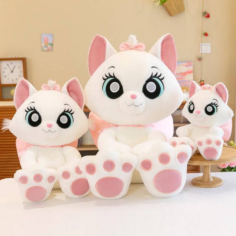 New 35~80cm Disney Marie Cat Kawayi Anime Cat Plush Stuffed Animals Throw Pillow Toys Room Decorate For Children Birthday Gift