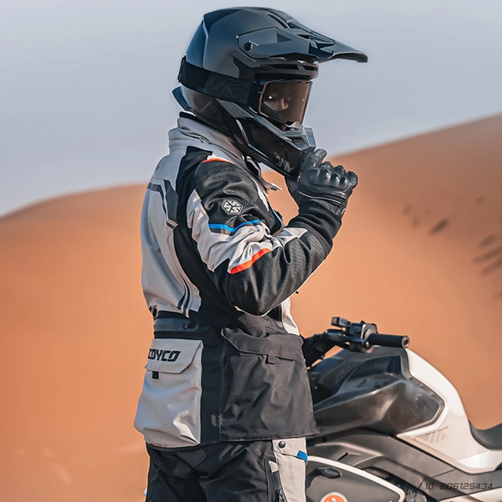 Motorcycle Riding Jacket All-Weather Men's Off-Road Gear Made With Rip-Resistant Oxford Fabric For Ultimate Trail Durability