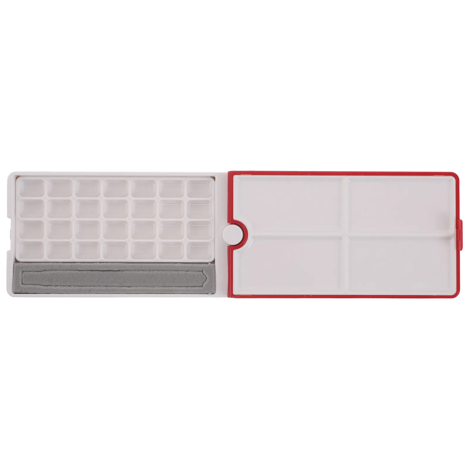 

Empty Watercolor Palette 28 Wells Portable Paint Tray Rotating Base Plastic Palette Box Travel Sketching Travel Watercolor Kit