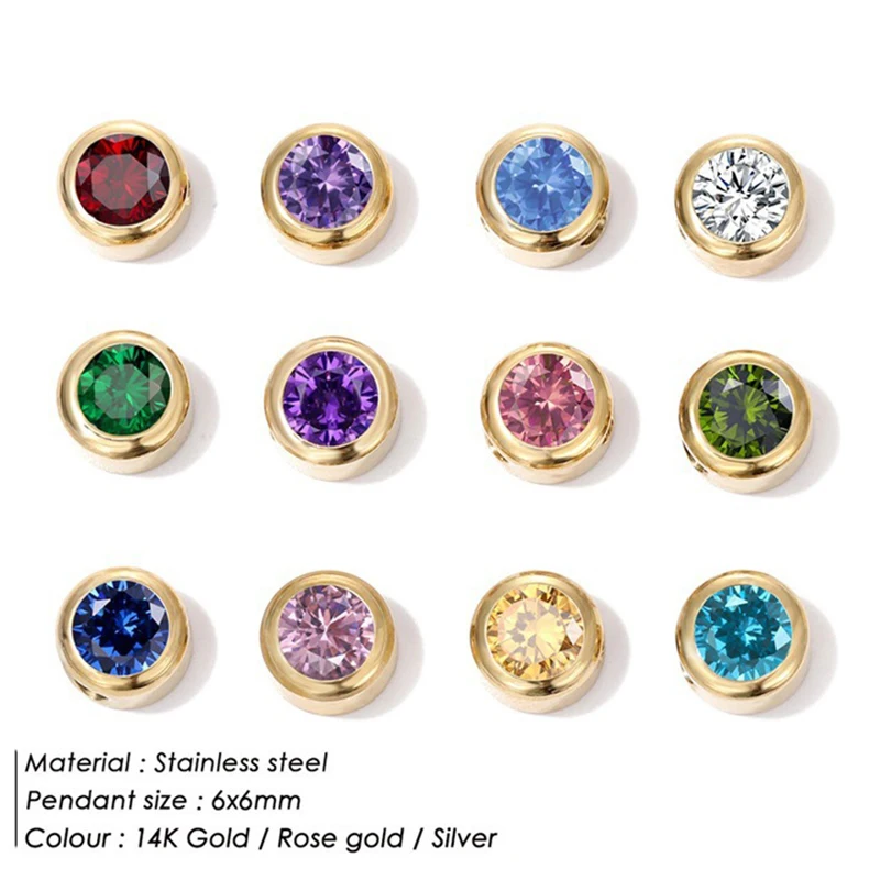 Colorful Zircon DIY Charm Pendant for Daily Wear