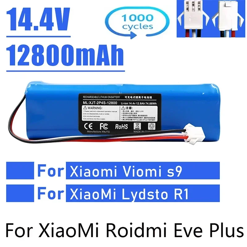 

High-performance12800mAh Li-ion Battery,For Lydsto R1 ,Proscenic M7 MAX, M7 Pro,M8 Pro,Lenovo LR1,Roidmi Eve Plus Vacuum Cleaner