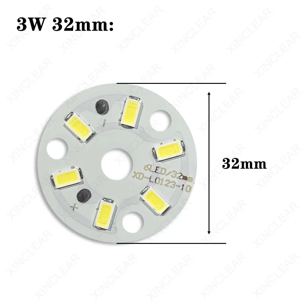 10pcs High Power 3W LED Light Board Bulb Round Transformation Light Source SMD 5730 Lamp Bead 32mm 40mm Tile Wick Modified Bulb