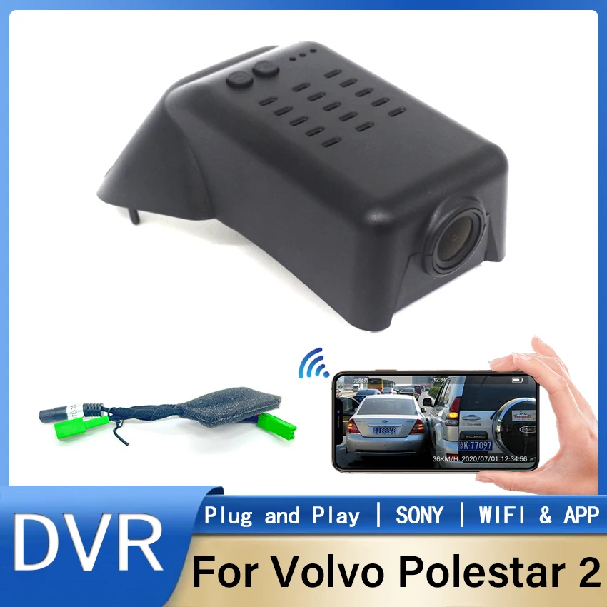 

For Volvo Polestar 2 2020 2021 2022 2023 UHD 4K Dash Cam for Car Camera Recorder Dashcam WIFI Car Dvr Recording Devices