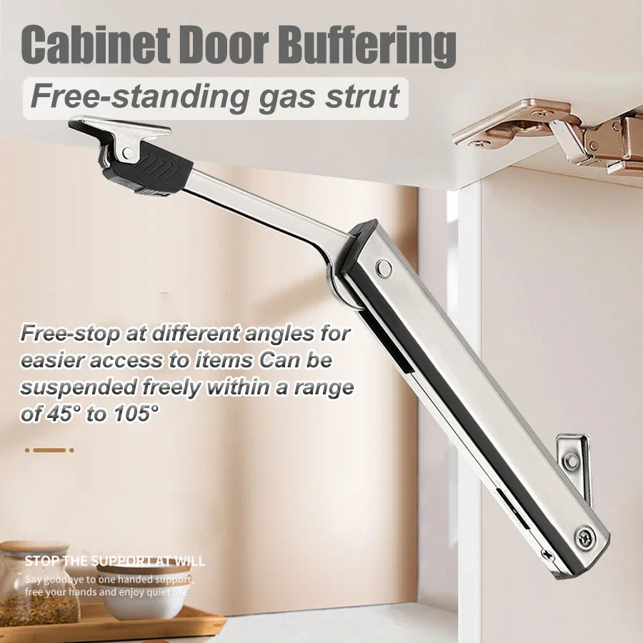 

Cabinet Door Buffering Hydraulic Rod for Cabinet Flap Door Free-standing Gas Strut Cabinet Door Support Hardware Accessories