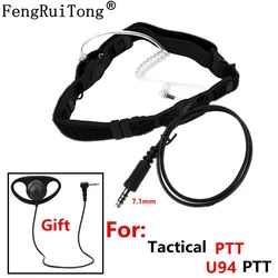 텔레스코픽 헤비 듀티 전술 목 진동 마이크 헤드셋, Z-Tactical tca-sky U94 PTT, 워키토키용, BAOFENG TYT HYT