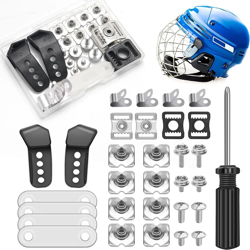 31pcs Hockey Helmet Repair Kit Baseball/Softball/Football Helmet Hardware Kit Replacement Team Sports Accessories