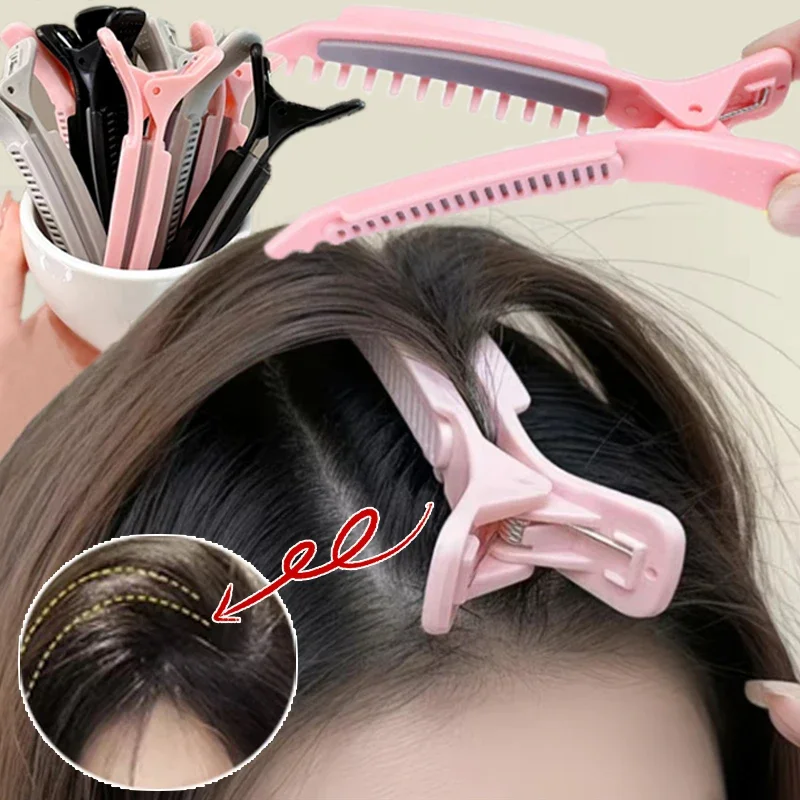 Haarvolumen-Clip, unsichtbarer Haaransatz-Former, rutschfester Doppelzahn-Haarklammer für feines, dünnes Haar, Krone-Lifting-Tool – Detail 6