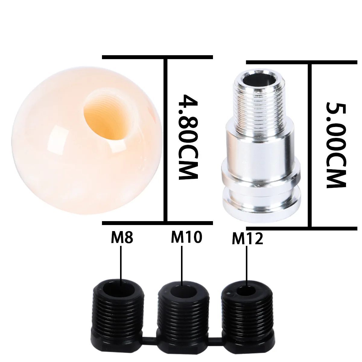 

Universal 5 Speed Car Resin Ball Aluminum Manual Transmission Gear Shift Knob Car Shift Lever Fit For Honda Toyota Nissan