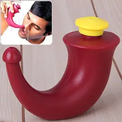 Yoga Neti Pot Nasal Rinsing Nose Wash Sinus Irrigation Nasal Spray Bottle Nose Wash Refillable Bottle Red Horn Nose Cleaner