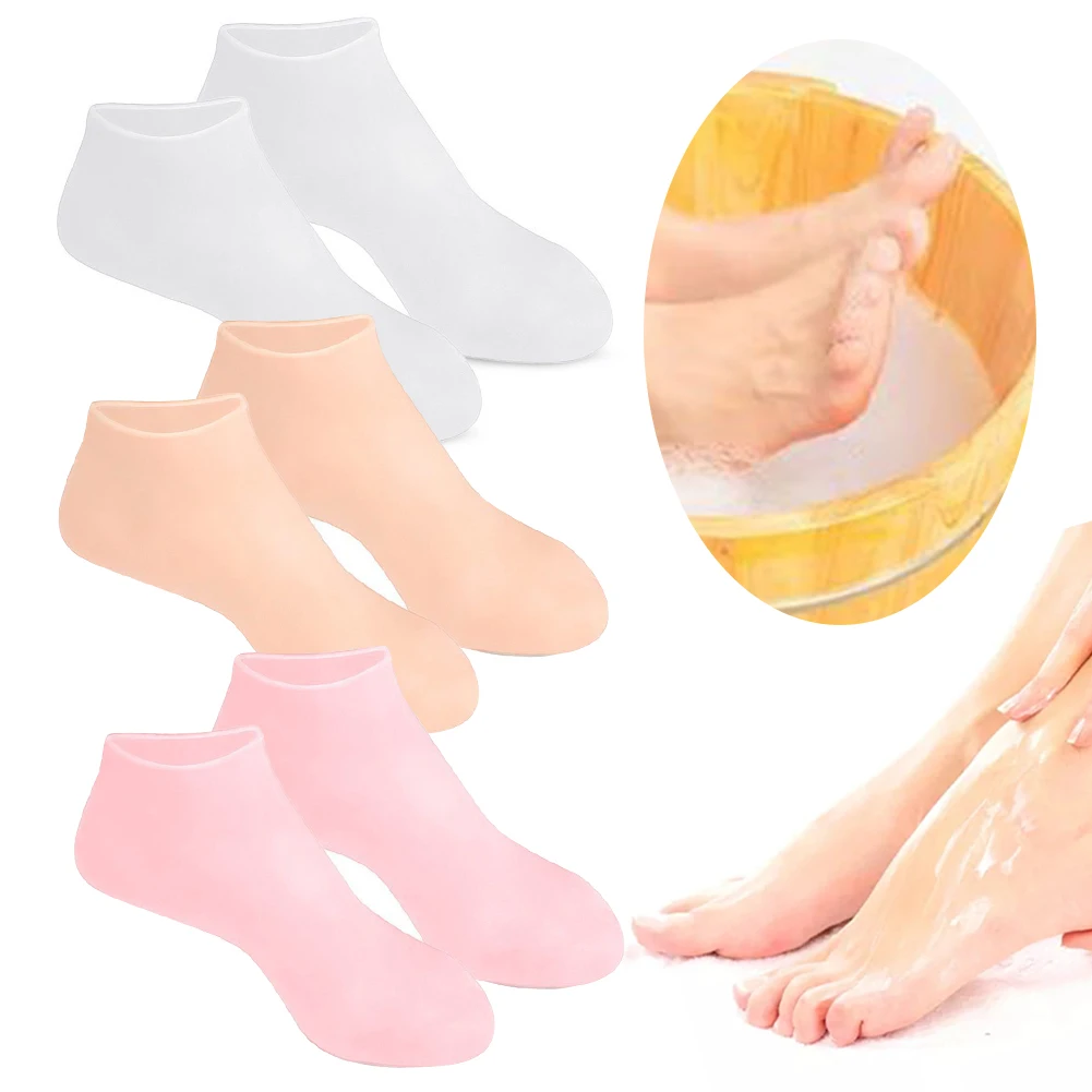 1-5 Pair Silicone Moisturizing Foot Socks for Dry Cracked Feet Foot Care Socks Spa Pedicure Socks Massage Moisturizing Gel Sock