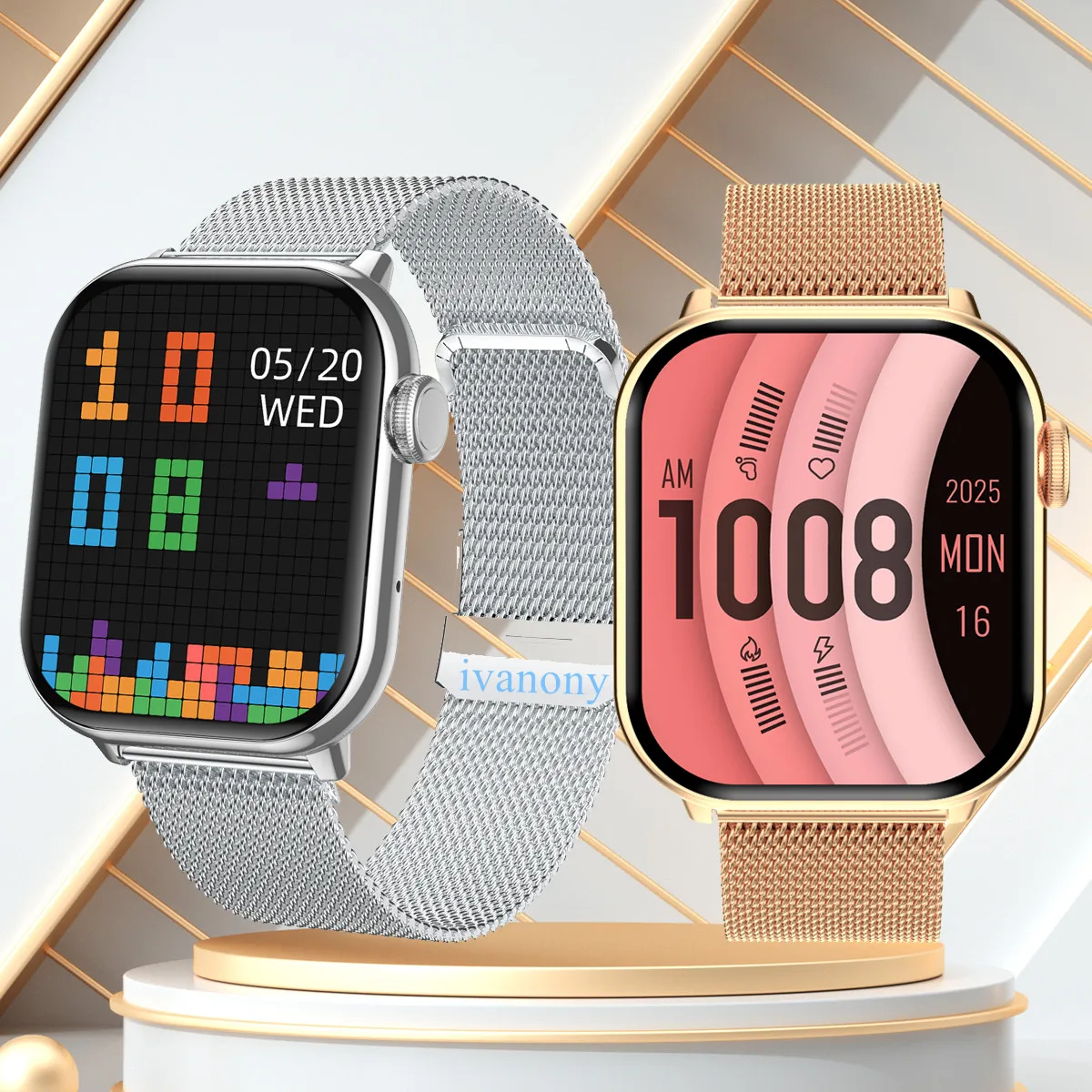 

Smart Watch Hebrew Language Support Reply Whatsapp Message TWS Earphone Connect Voice to Word Translation Smartwatch Women Man