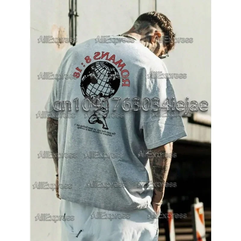 

Мужская быстросохнущая футболка, модный топ, повседневный и удобный уличный стиль с короткими рукавами, классический принт, новый стиль