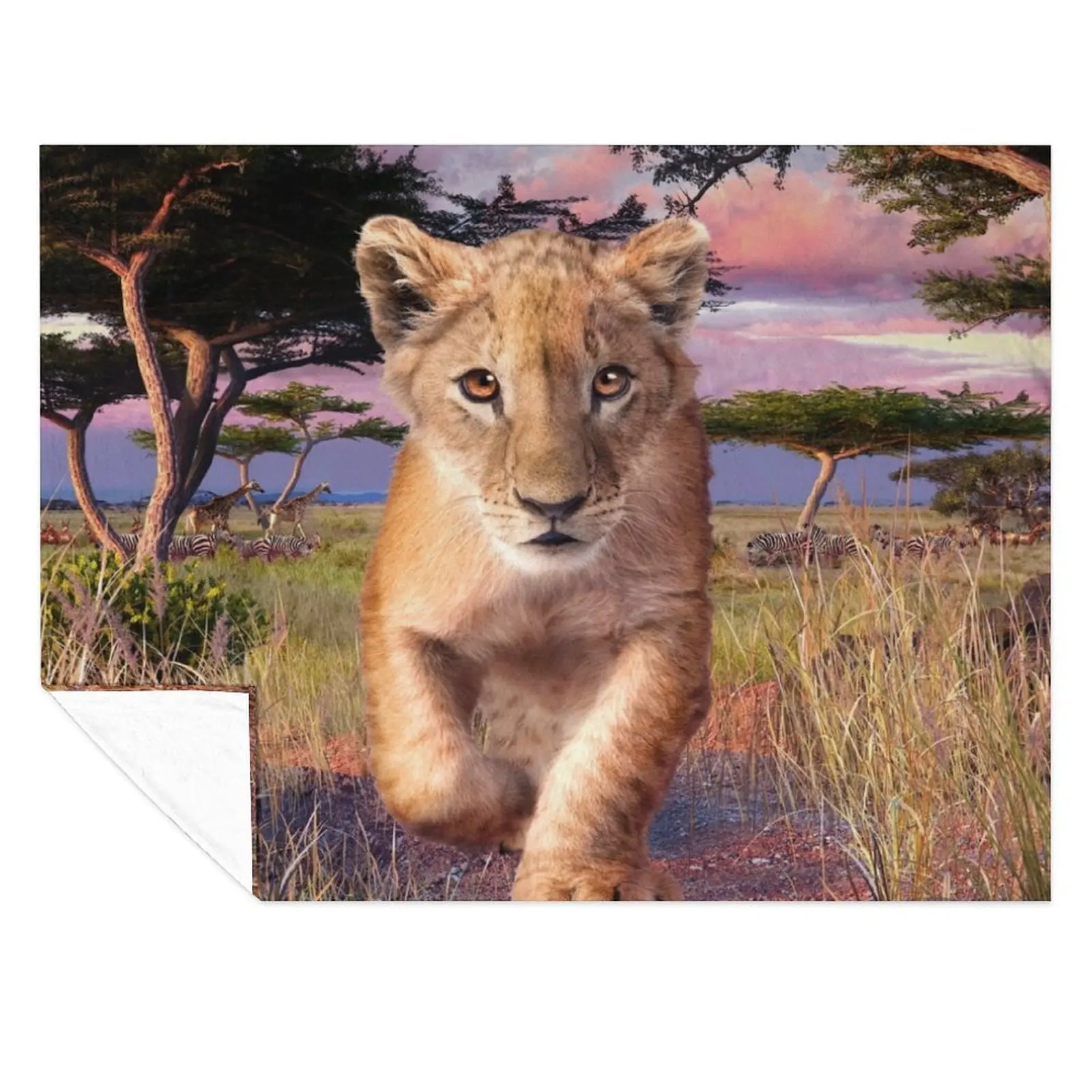 

lion cub Throw Blanket Fashion Sofas For Decorative Sofa Tourist Hairys Blankets