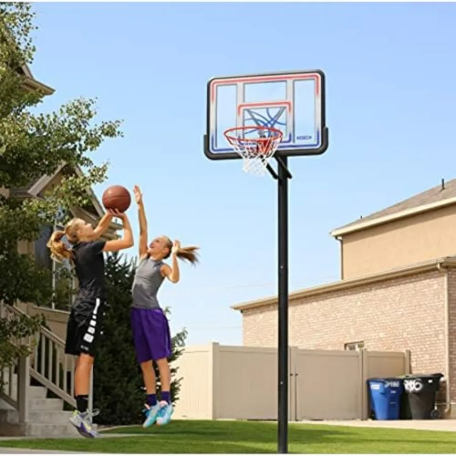 1008 verstelbare inbouw basketbalring met 44 inch bord voor gebruik op de binnenkant Rood Wit Blauw Kleur In hoogte verstelbaar Desi