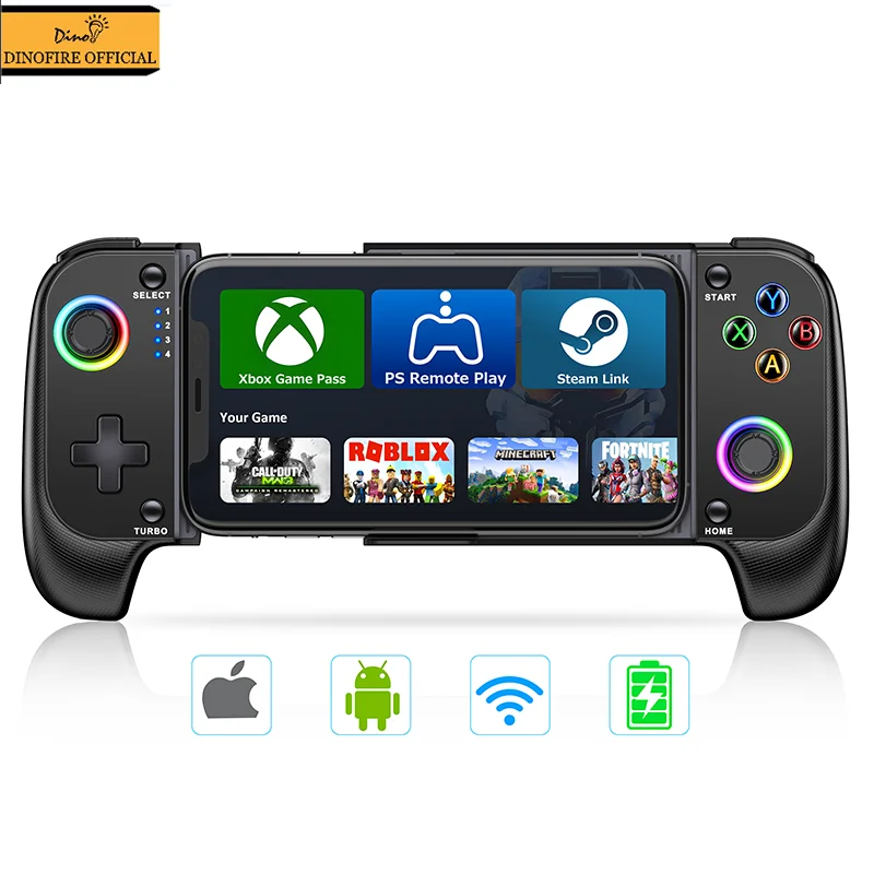 DinoFire Cell Phone Gamepad Joystick for iPhone Android Control