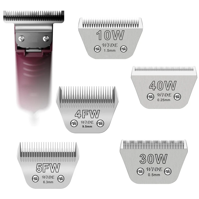 

Широкое стальное съемное лезвие для животных, подходит для машинок для стрижки домашних животных Andis AG, AGC, BDC, BG, DBLC, FHC, MBG, SMC/Oster A5, A6/Wahl KM/Furzone