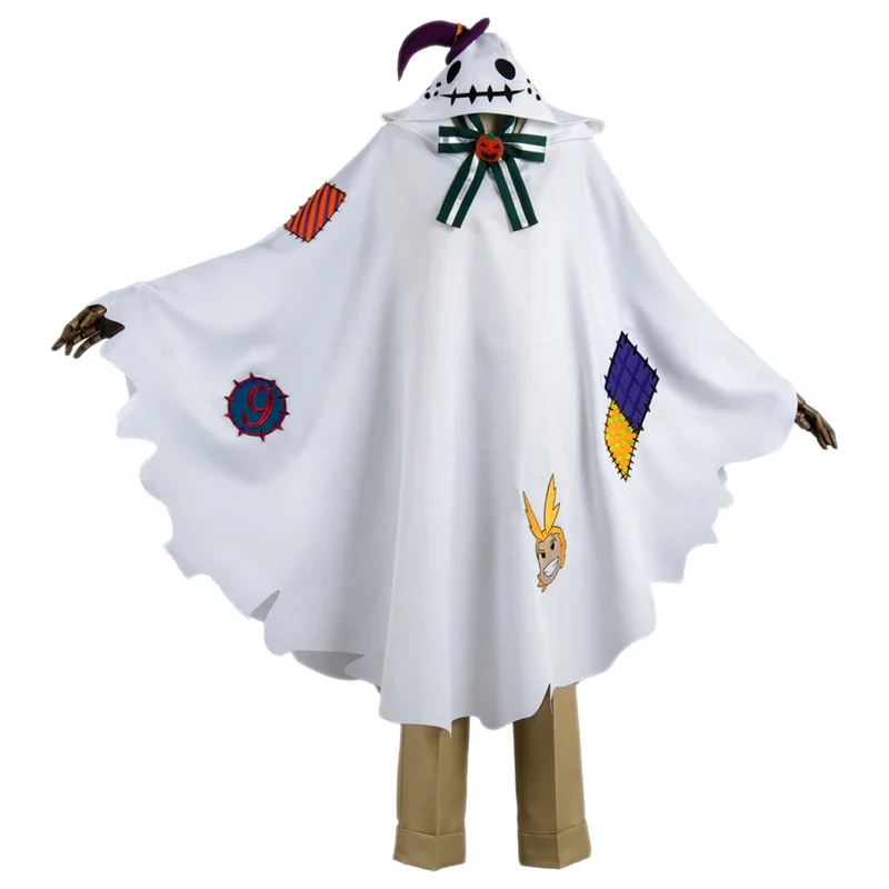 Anime My Boku no Hero Izuku Academy Midoriya Cosplay Costume Halloween Ghost Hooded Cloak