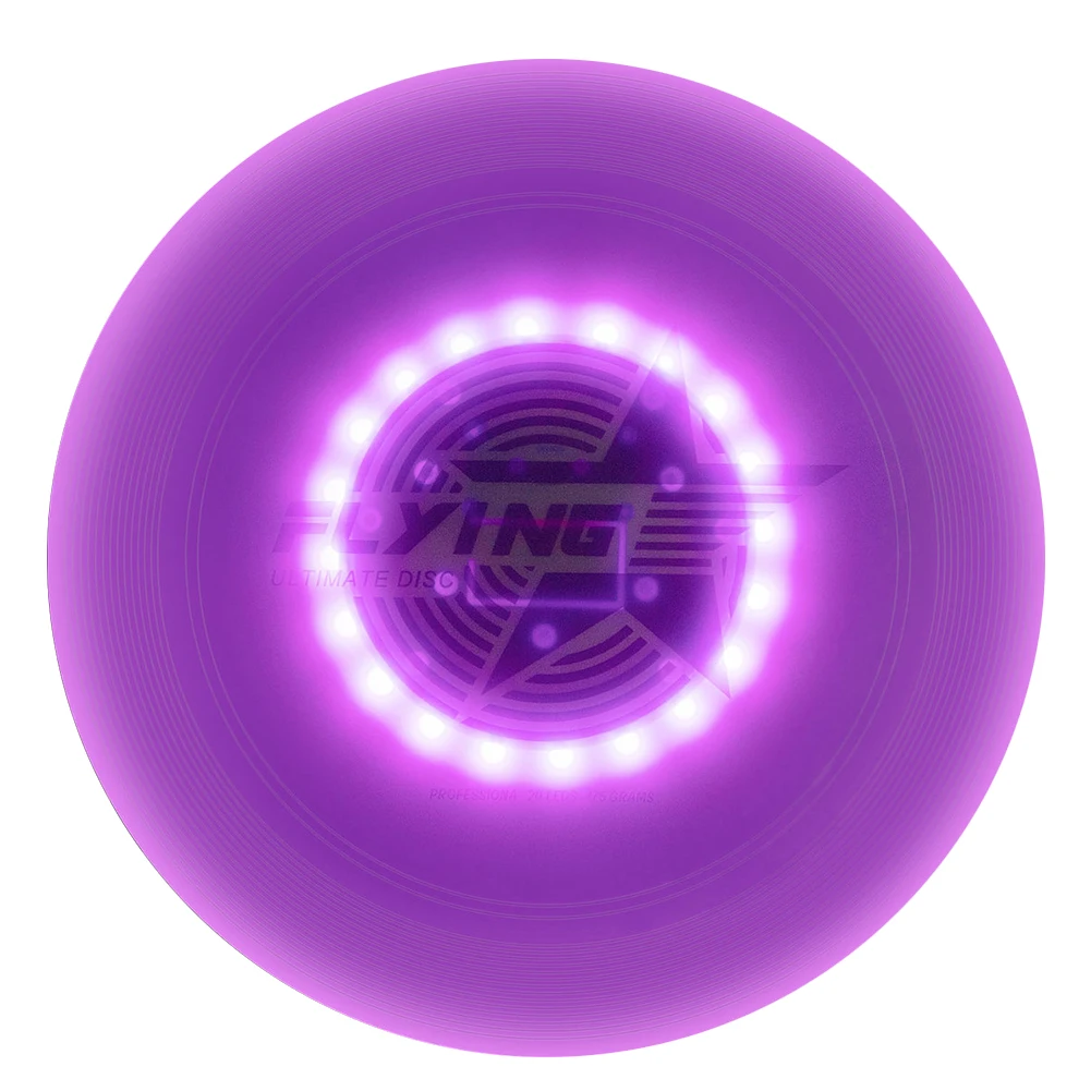 LED Flying Disc 20LED Ultimate Flying Saucer Type C ชาร์จ Professional Ultimate Flying Disc สําหรับการแข่งขันทีมของเล่นกลางแจ้ง