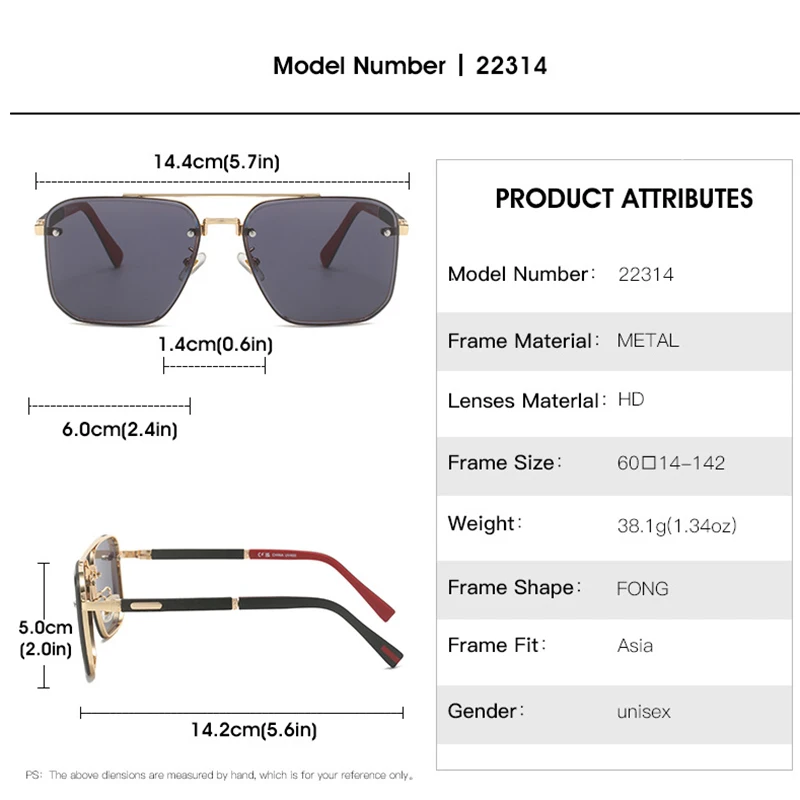 2023 luksusowe kwadratowe okulary przeciwsłoneczne dla mężczyzn Vintage UV400 damskie modne modne okulary słoneczne Retro Gafas De Sol Hombre Lunette