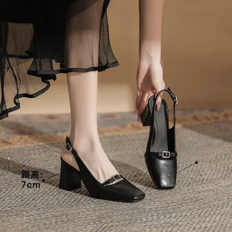 Women's High-heeled Shoes, Bow-Tie Shoes, Chunky Heels Streetwear 2025