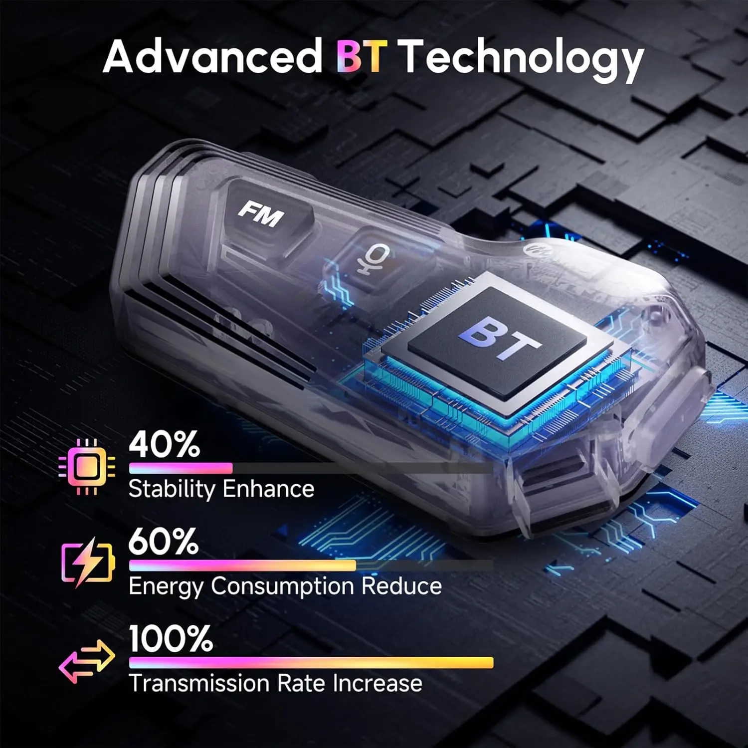 سماعة خوذة دراجة نارية Moman RS-H4P مزدوجة للحد من الضوضاء مع مكبرات صوت خوذة دراجة نارية ناعمة هاي فاي - بطارية قوية 1000 مللي أمبير في الساعة #4