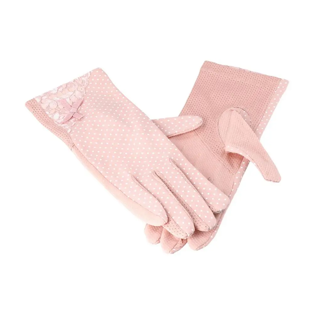 Lady Summer Slip Resistant Anti Uv Breathable Driving Glove Lace Gloves Sunscreen Gloves Touch Screen