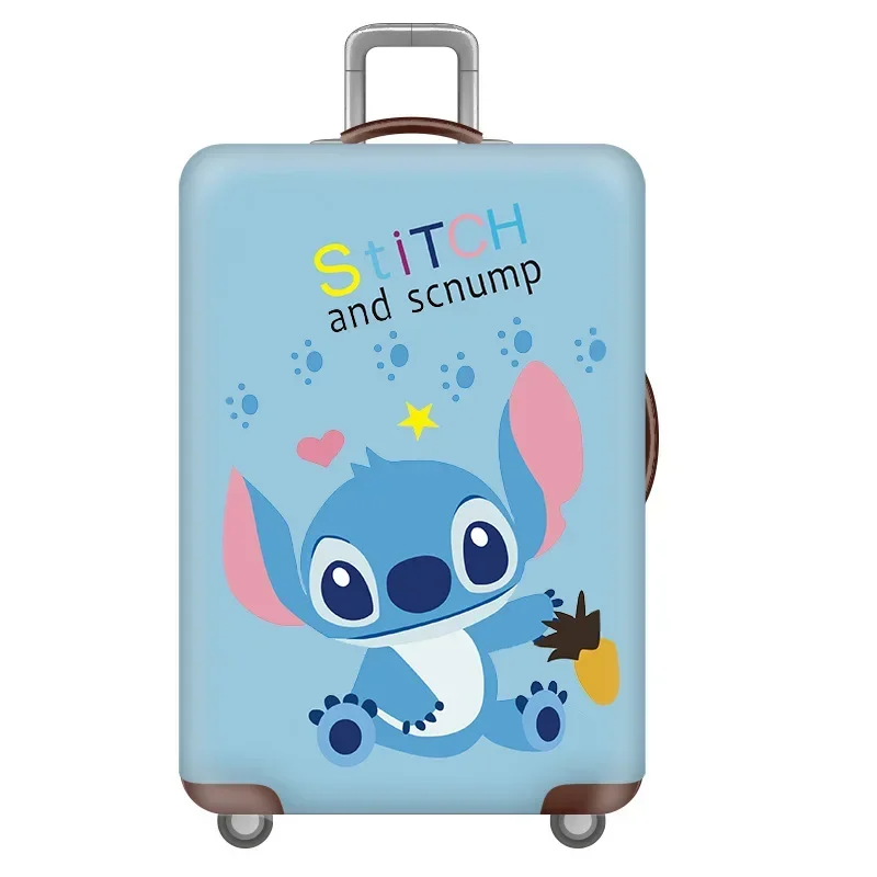 Disney Mickey Mouse Luggage Case Protector Tags Stitch Anime Personalized Luggage Cover Disney Characters Thicken Luggage Cover