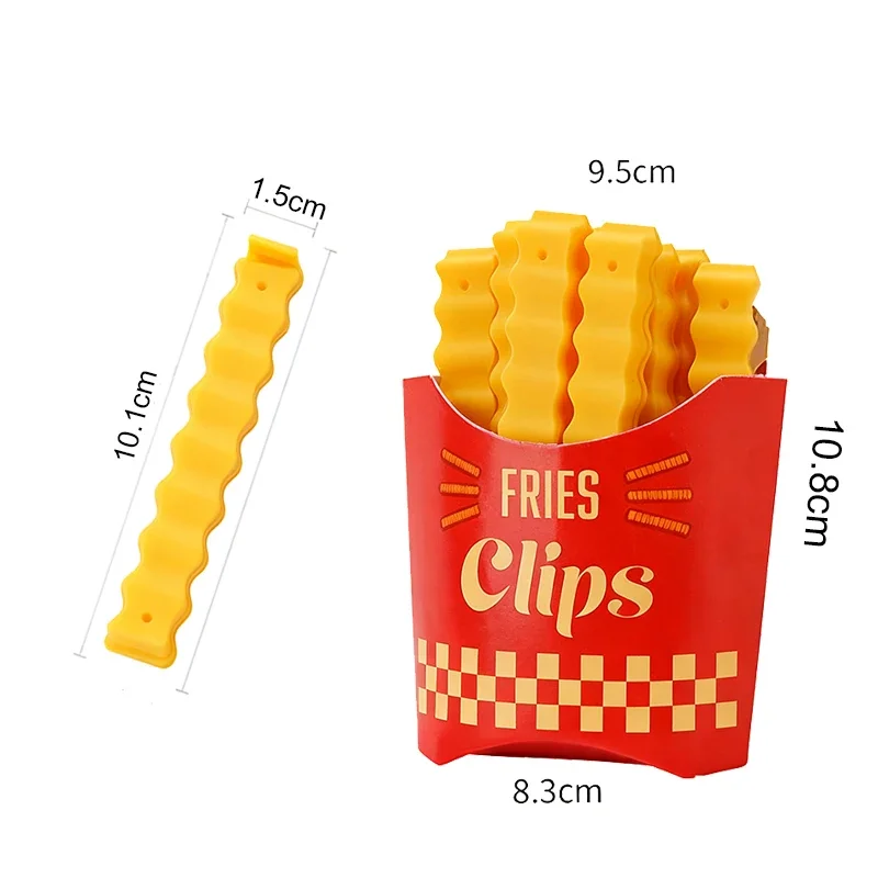 1-24 قطعة الفرنسية فراي على شكل مشبك للغلق بإحكام المغناطيسي شفط الثلاجة ملصق مشبك للغلق بإحكام للوجبات الخفيفة التوابل حقيبة بلاستيكية #6