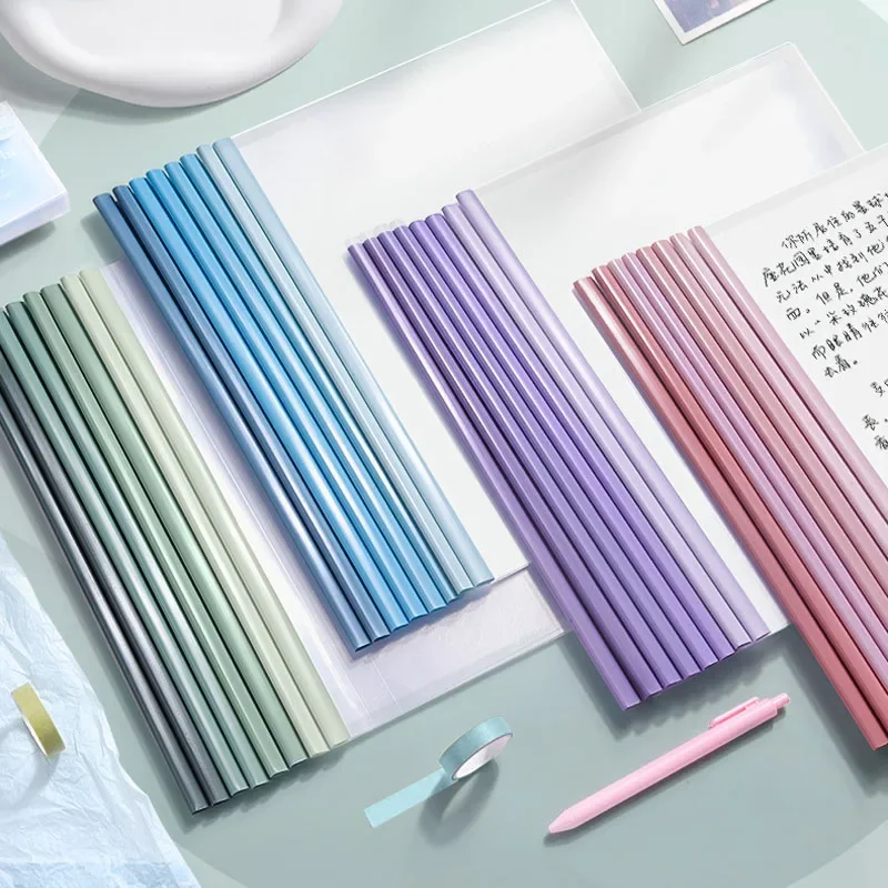 10pcs Transparent File Document Thicken Draw Rod A4 Folder Test Paper Storage Bag Clip Office Folder Organizer Office Supplies