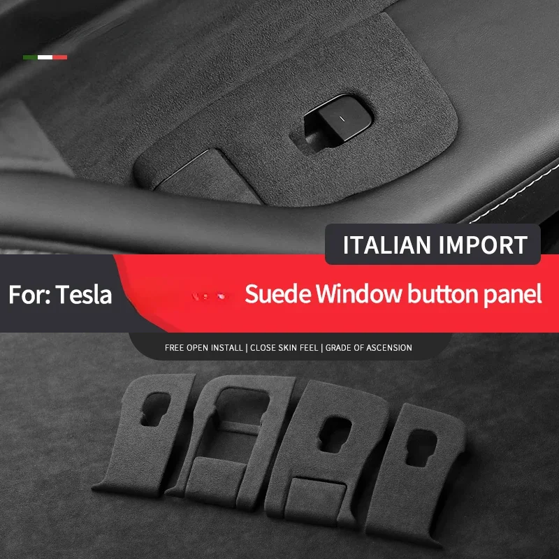 

For Tesla Model 3 Y 2019-2023 Interior Window Lifter Switch Button Panel Decorative Cover Trim Sticker Car Accessories Interior