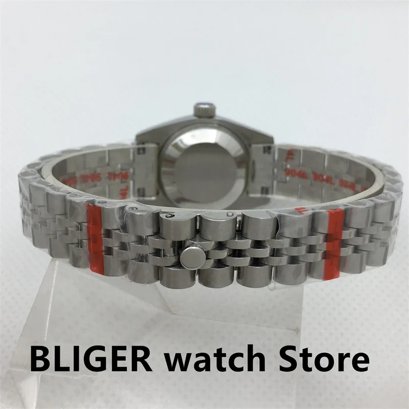 Damskie etui do zegarka BLIGER 26mm szafirowe szkło różowego złota ze stali nierdzewnej groomek nadaje się do Japonii NH05A NH06A ruch