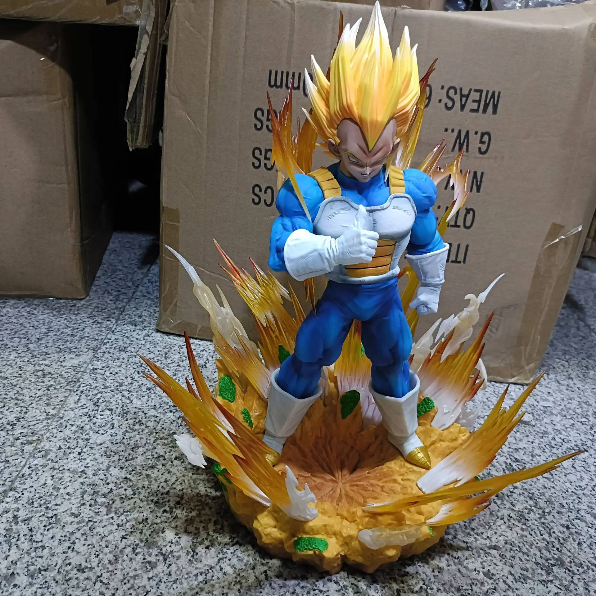 Figuras de Anime de Dragon Ball Cs Vegeta, estatuas de Super Saiyan, Gk Goku, adorno de modelos de Pvc, regalos, 37cm