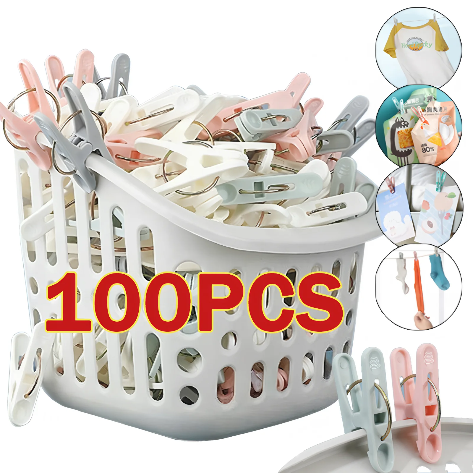 Plastic Clothes Pins Sock Towel Clips Laundry Hanging Fixed Clothespin Fastener Tweezers Pegs Clip Clothing Storage Organizer