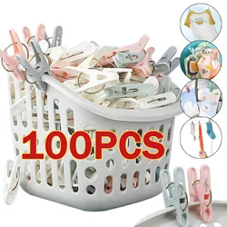 Plastic Clothes Pins Sock Towel Clips Laundry Hanging Fixed Clothespin Fastener Tweezers Pegs Clip Clothing Storage Organizer