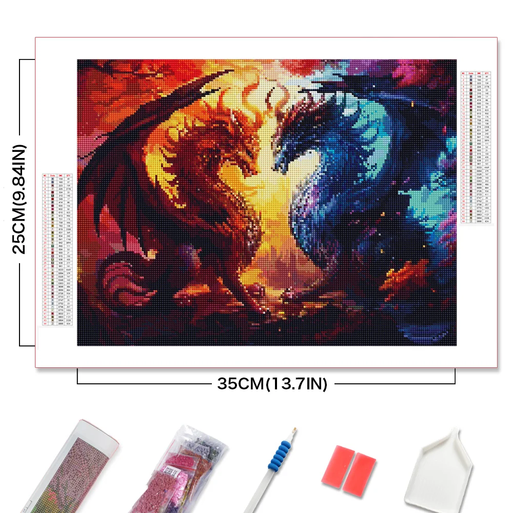 EverShine Full Drill Diamond Painting Animal Dragon DIY Hobby Mosaic Cartoon Cross Stitch Kit Embroidery Sale Home Decor Gift