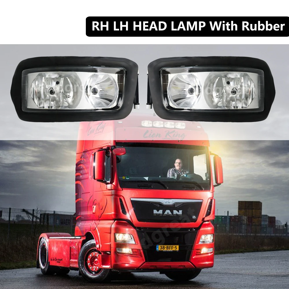 

1PCS High Quality Headlight Head Lamp Electric 81251016421 RH 81251016420 LH For MAN TGA Truck Parts