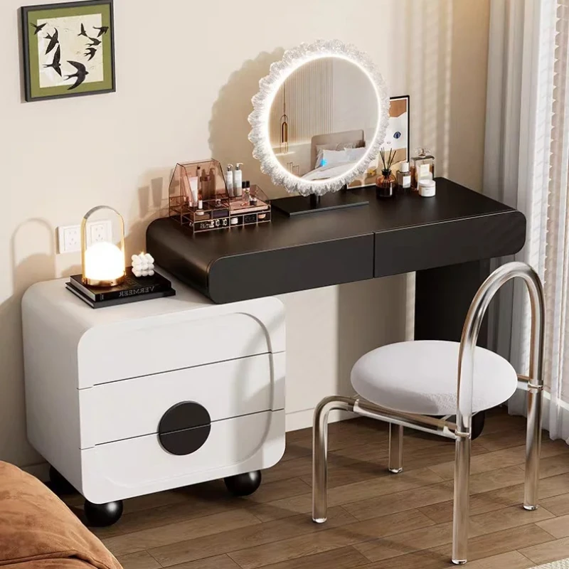 Tocador moderno de lujo, cajón europeo, espejo de tocador, Tocador de dormitorio elegante, muebles para el hogar
