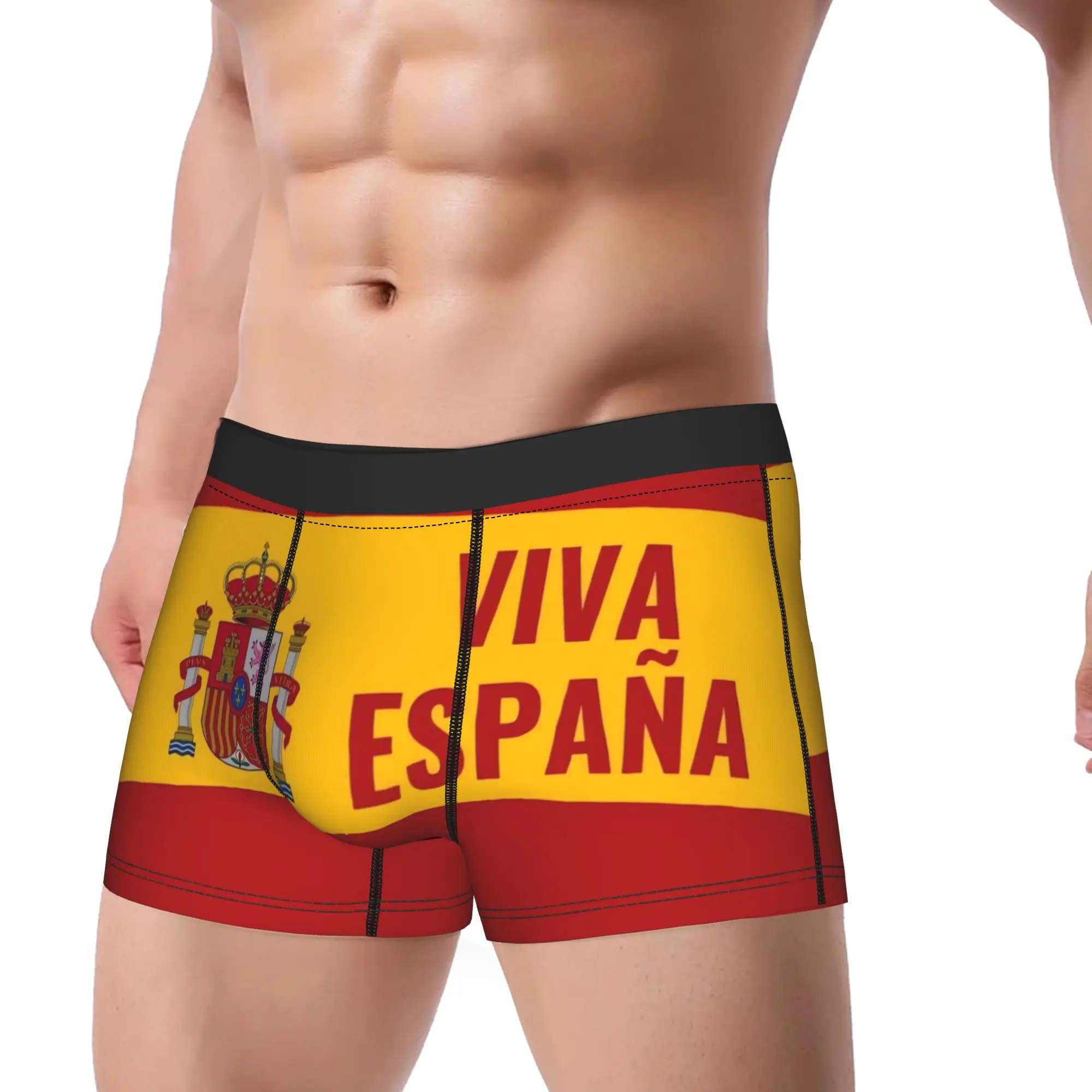 Spain Vox Flag  Underwear  Men Shorts Briefs Breathable Boxershorts Hot Sale Customs Oversize Underpants