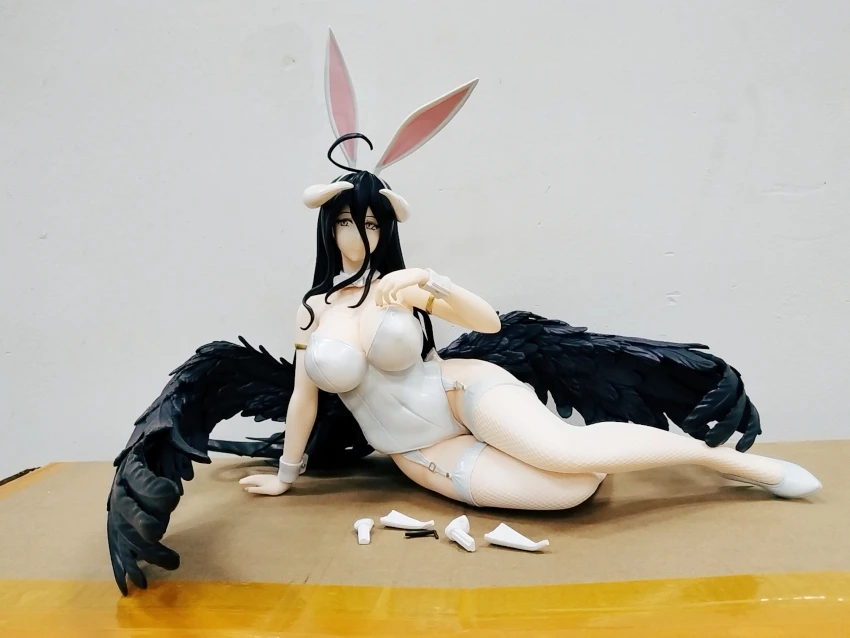 30CM Overlord Albedo IV FREEing B-style Bunny girl figure Hard PVC Game Statue Adult Anime Action Model Toys Doll Gifts