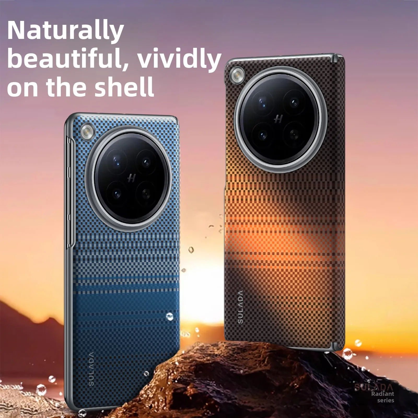 

For Oppo Find N6 Case Luxury Kevlar Woven Texture Built-in Magnetic Cover For Oppo Find N6 Shockproof Anti-fingerprint Funda