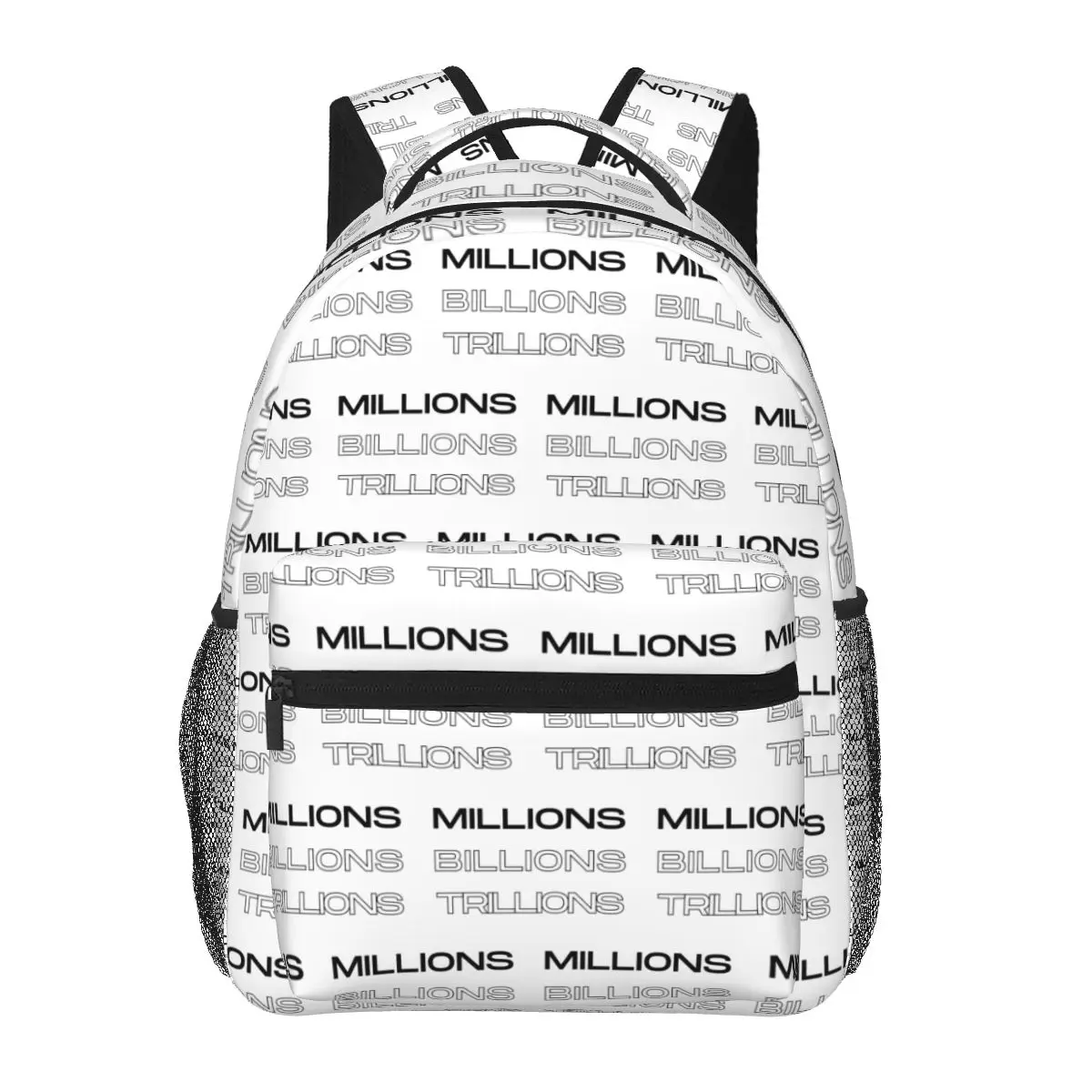 Millions Billions Trillions - Finance Enthusiast Backpacks Boys Girls Bookbag Children School Bags Kids Rucksack Shoulder Bag